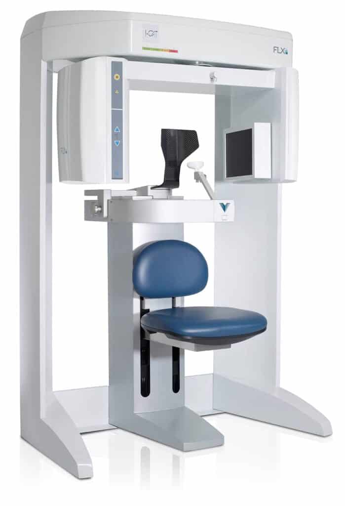 Cone beam 3D imaging unit used to plan implant placement